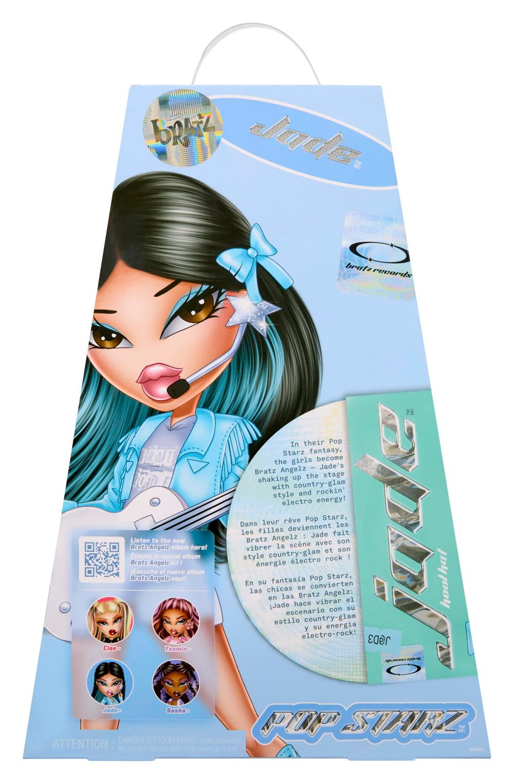 Bratz Pop Starz Jade QR code links to new Bratz Angelz music