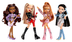 Bratz Pop Starz Yasmin hair with high ponytail and pink streaks for trendy styling.