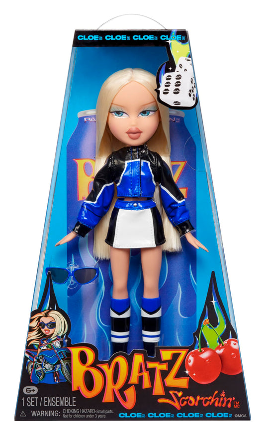 Bratz Scorchin' Cloe jacket highlights race-day style for imaginative play.