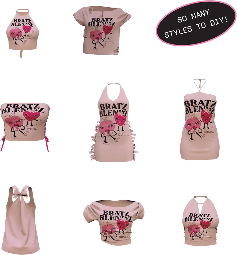 Graphic tee detail invites cropping and cutting to match your vibe
