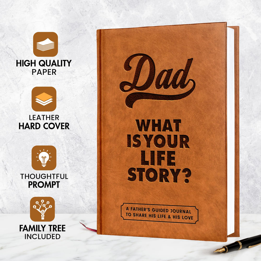 BRAVEBUG Dad Story Book hardcover, durable design made to last for generations.