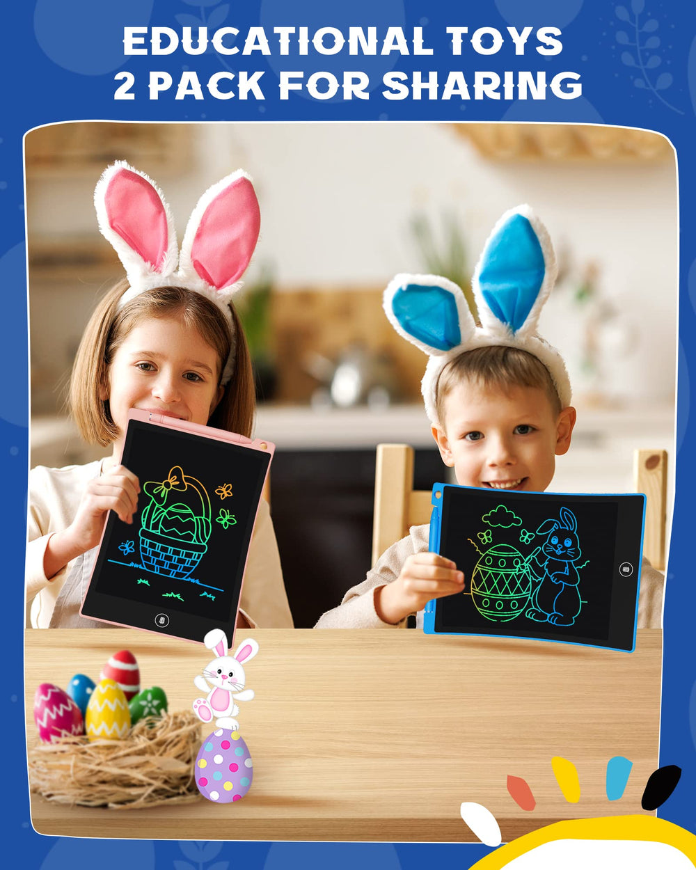 Bravokids erase button close up for quick screen clearing.