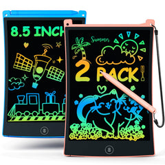 Bravokids 2-pack LCD tablets for shared drawing, mess-free learning on the go.