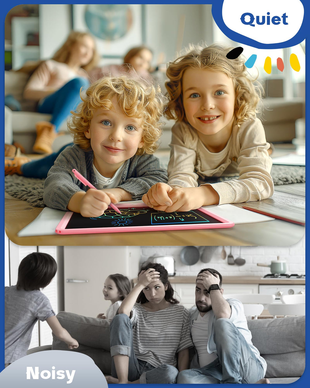 Bravokids eco-friendly drawing board saves paper with 100k rewrites.