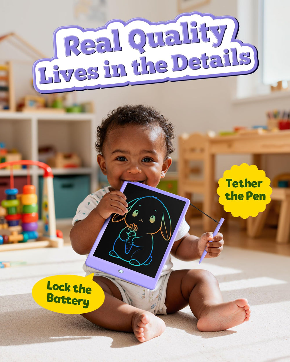 Bravokids stylus showing varied line thickness for expressive art.