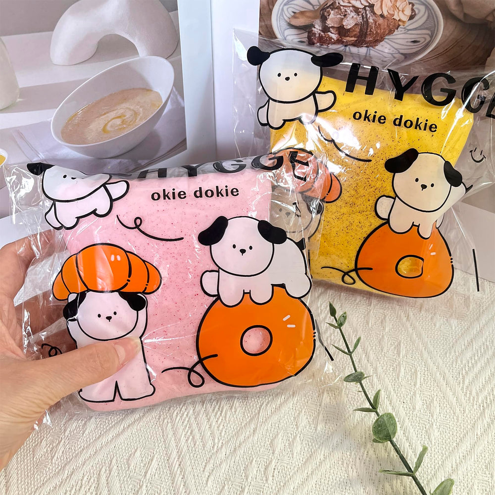 Bread Butter Squishy pink promotes calm fidgeting and desk-friendly entertainment.