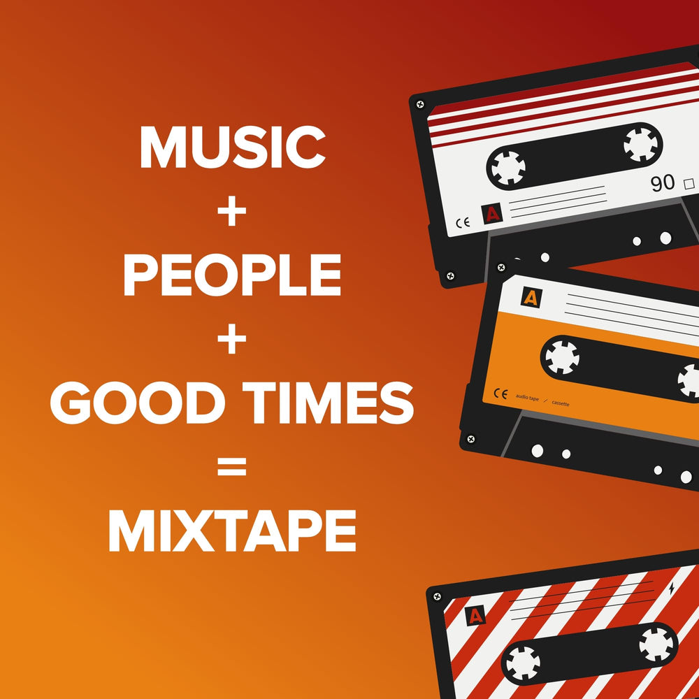 Mixtape card art closeup highlighting vibrant prompts