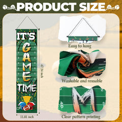 Breling football field backdrop banner 2 ideal as a welcoming porch sign.