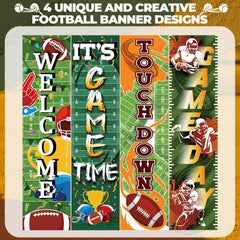 Breling football field backdrop banner 3 creates party backdrop on walls.