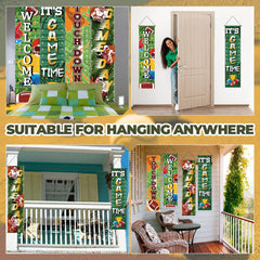 Breling football field backdrop banner 6 large green scene for celebrations.
