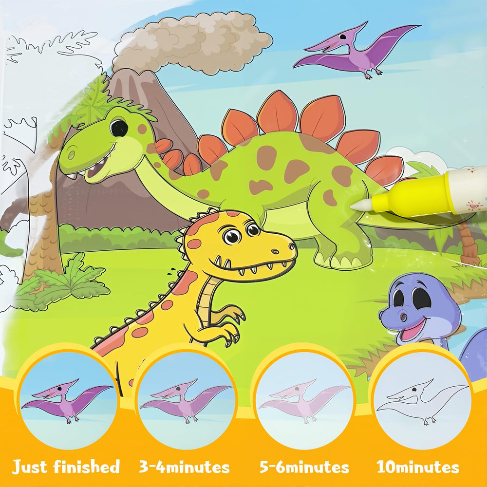 Bresdim water painting book dinosaurs theme for sensory exploration