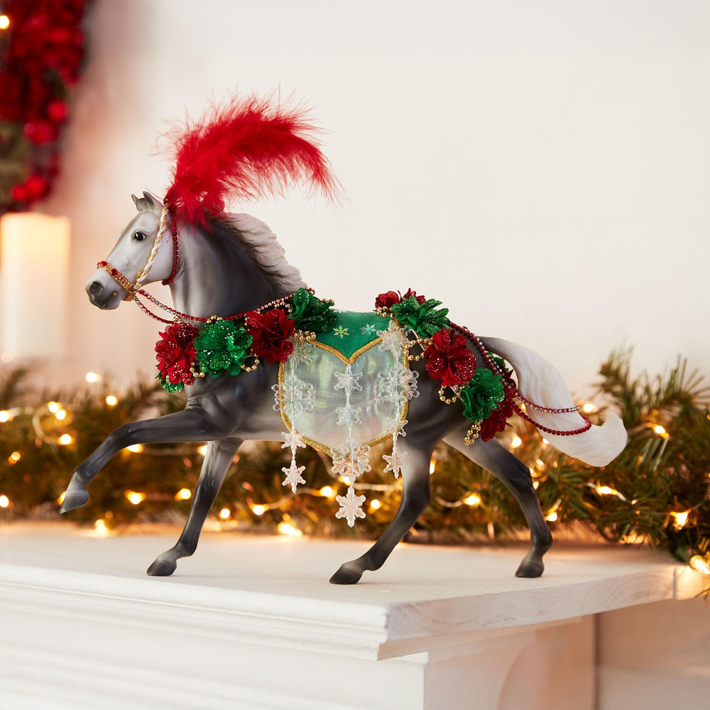 Breyer snowflake saddle blanket detail highlights craftsmanship.