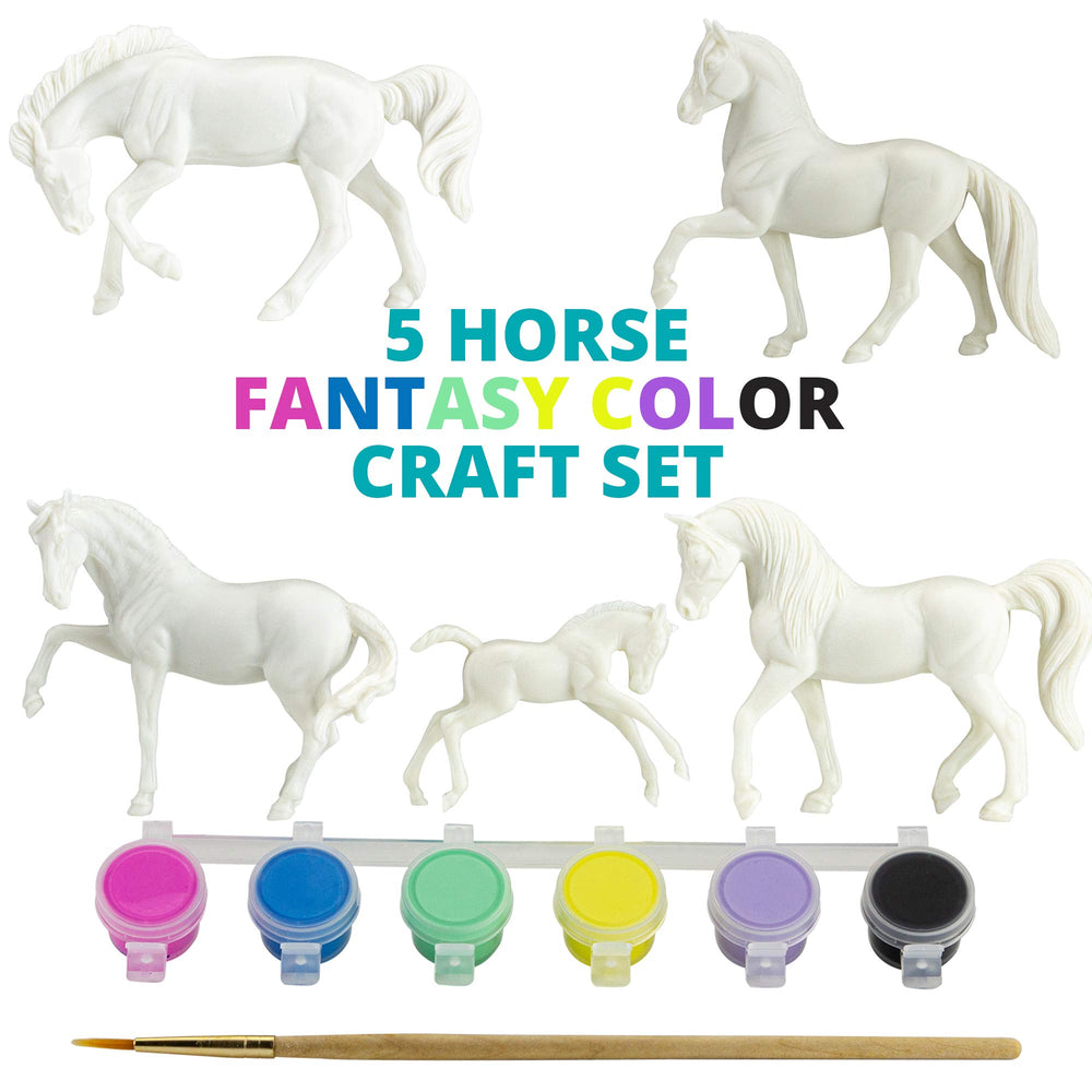 Breyer Stablemates fantasy paint pots showcasing six vibrant colors for imaginative models.