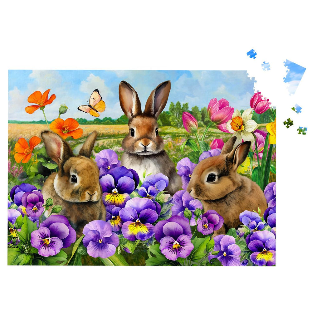 Briarwood Lane Spring Bunny Trio puzzle box, perfect for gifting and cozy family time.
