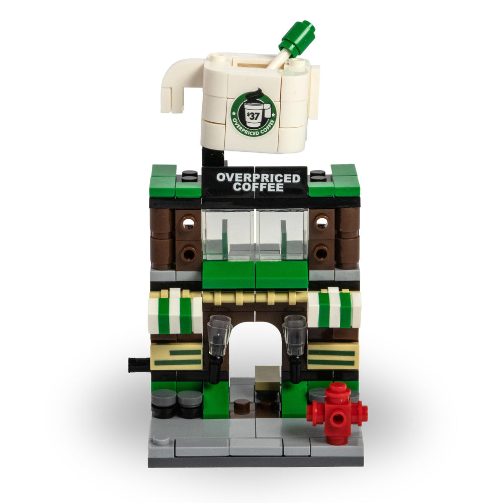 Brick Loot Mini City Coffee Shop front windows invite imaginative play and urban building