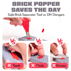 Brick Popper nickel-plated tip close-up emphasizing durability and safety.