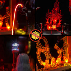 BrickBling Balrog light emitting a warm LED glow for a cozy scene.