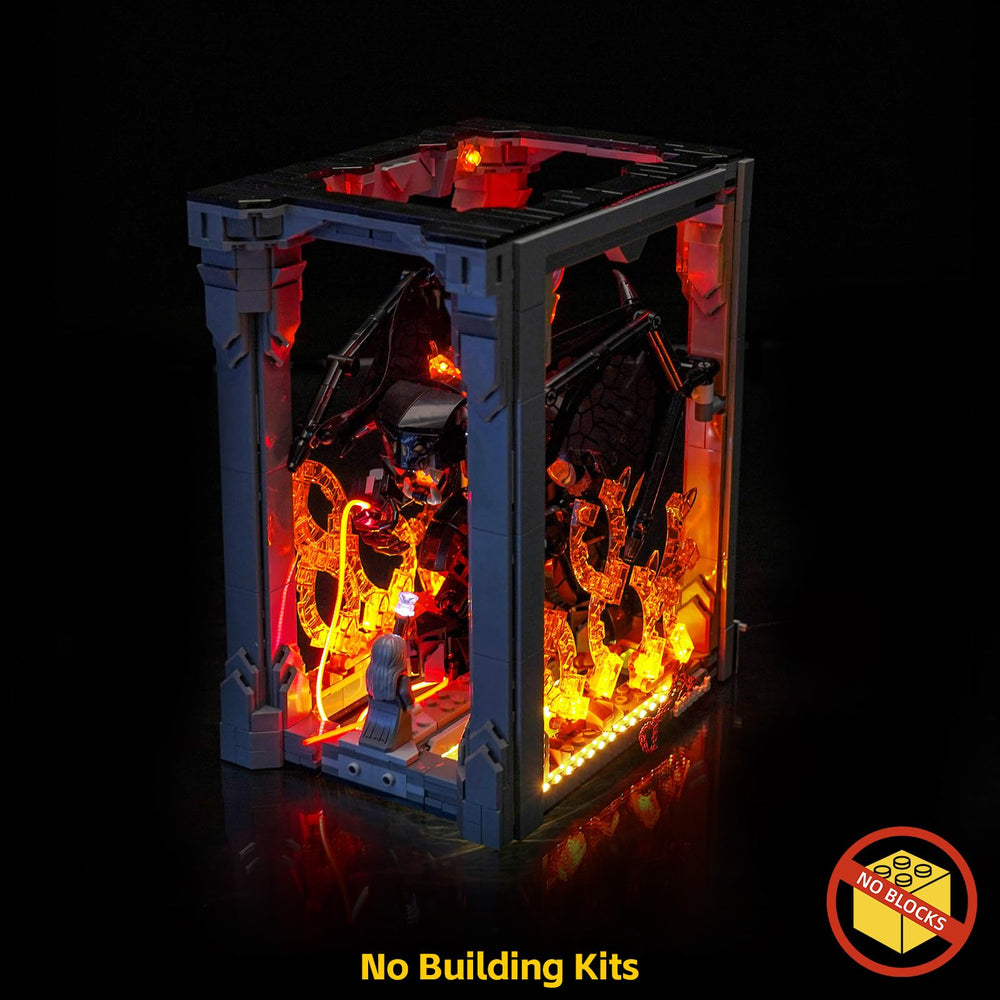 BrickBling Balrog Nook glow enhances ambience and highlights model details