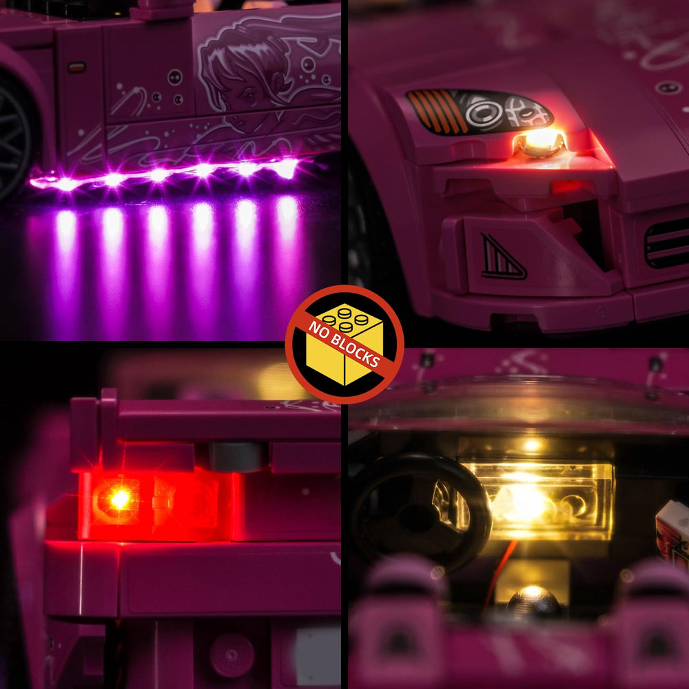 BrickBling LED light kit contents ready for Lego Speed Champions fans.