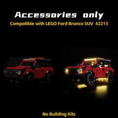 BrickBling concealed wiring keeps like-new wiring tidy inside the Lego Ford Bronco.