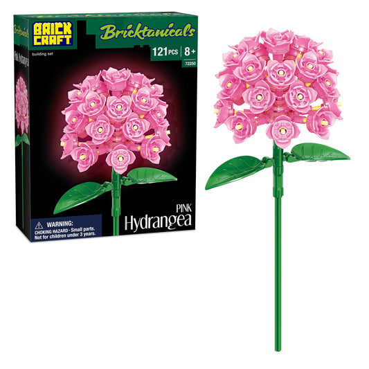 Brickcraft Botanicals Pink Hydrangea bloom for elegant home decor.