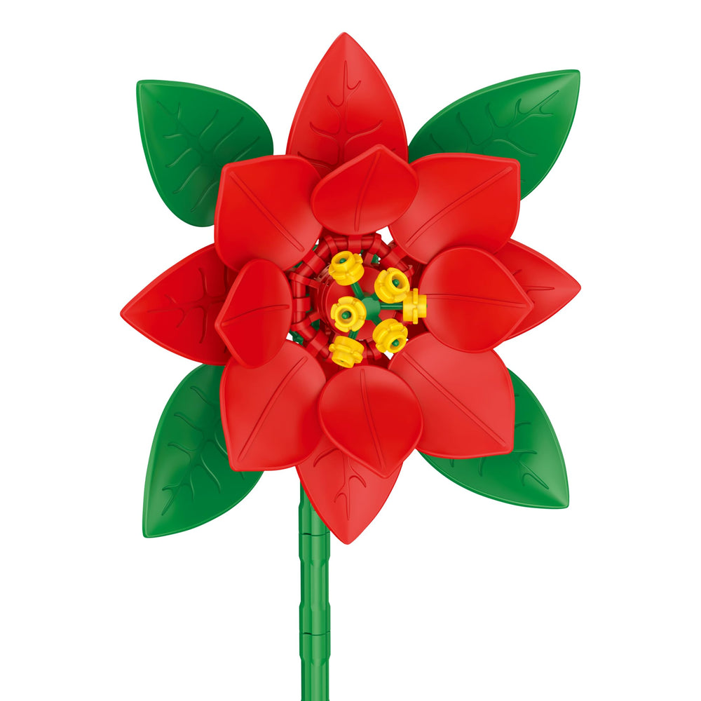 Brickcraft Bricktanicals Poinsettia gift-ready design sparks family crafting