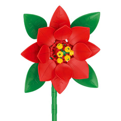 Brickcraft Bricktanicals Poinsettia gift-ready design sparks family crafting