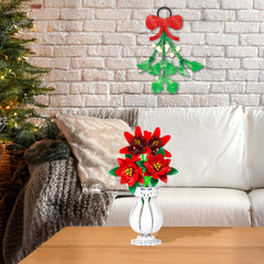 Brickcraft Bricktanicals Poinsettia with other bricks reinforces creative building play