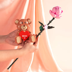 Brickcraft Bricktanicals Rose displays elegantly in modern and romantic interiors.