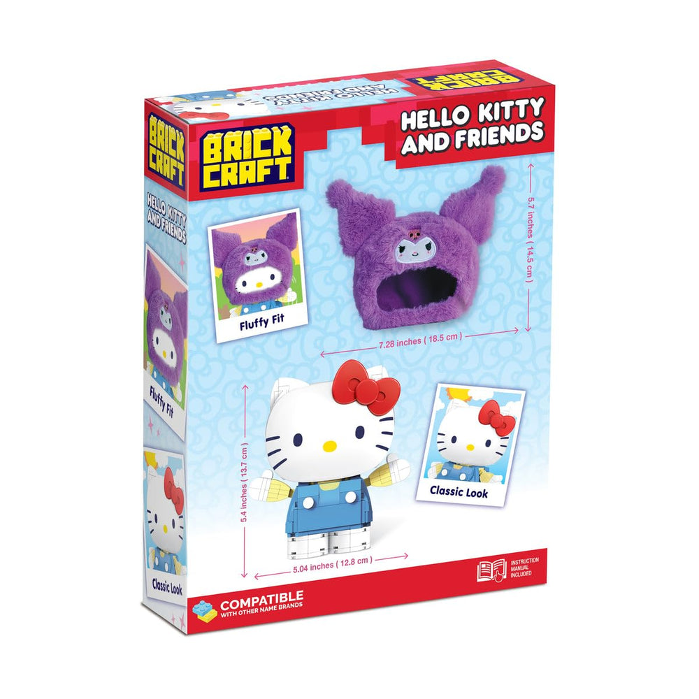 Brickcraft collectible brick figure packaging and parts layout.
