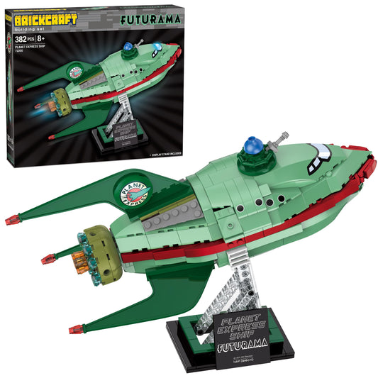 Brickcraft Futurama Planet Express Ship front view for display