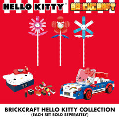 Brickcraft Hello Kitty sticker sheet close-up showing customization options.