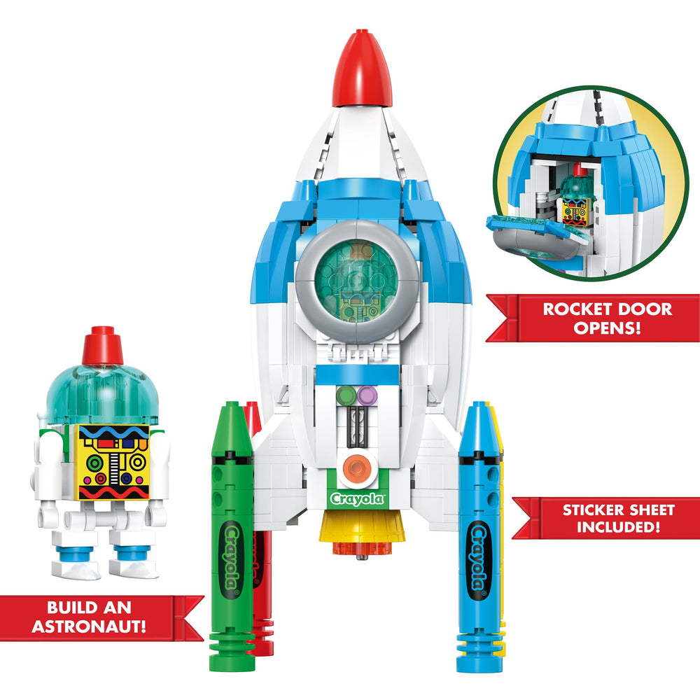 Brickcraft Rocket Ship doors open to reveal cockpit.