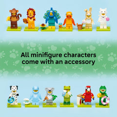 BRICK Flip frog minifigure with accessory for creative role play