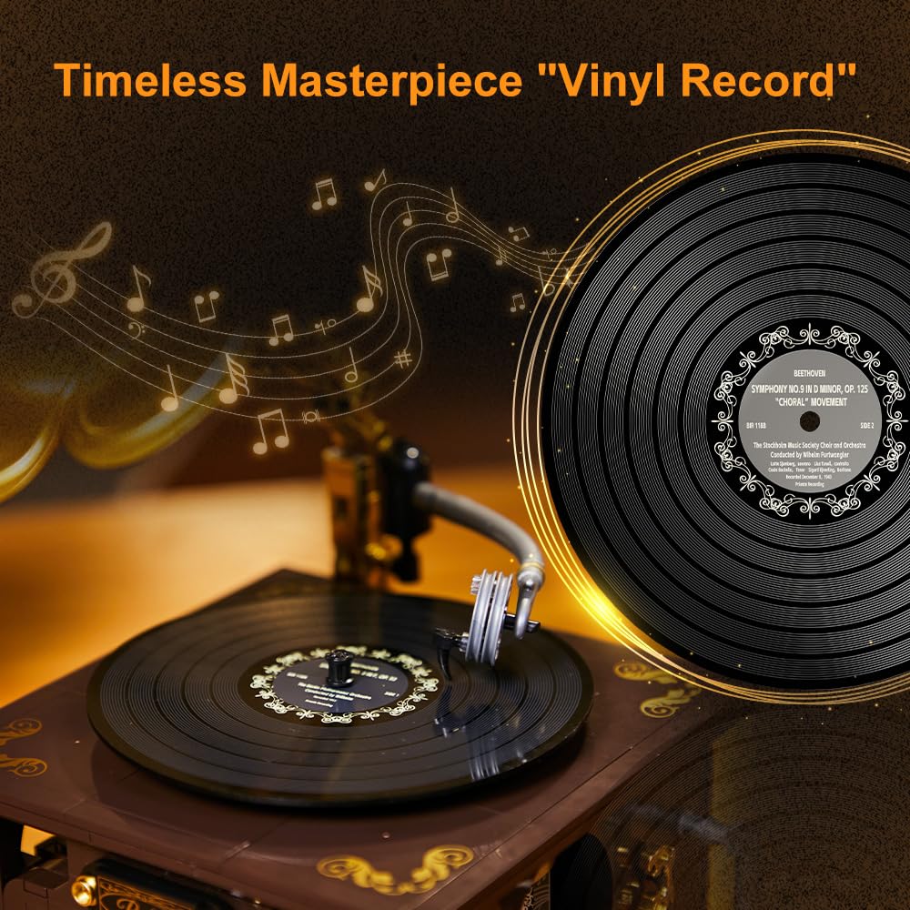 BRICKKK PANTASY horn detail captures authentic gramophone flair and historical charm.