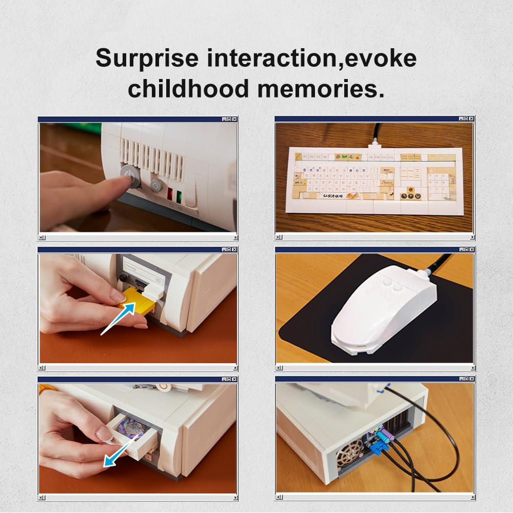 BRICKKK Retro Computer assembled display showcases intricate craftsmanship