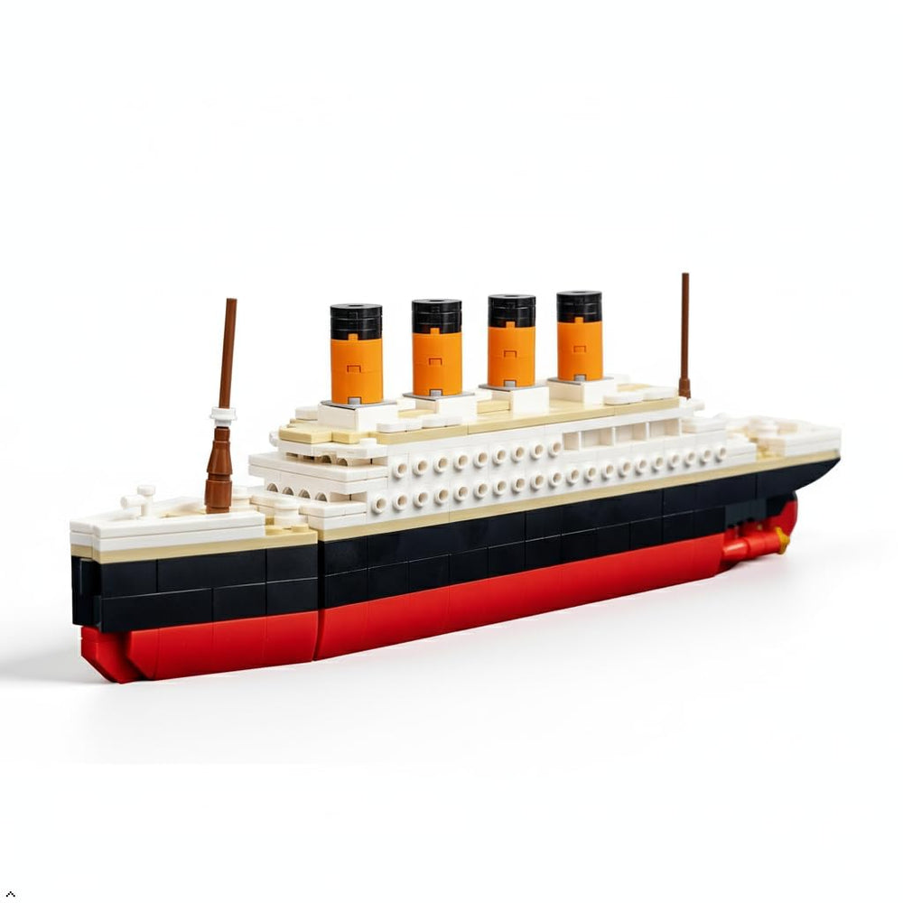 Brick Loot Titanic ship model assembly captures a lifelike scale and intricate details.