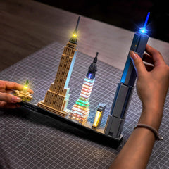 Brickshining LED lighting kit battery power option offers flexible placement