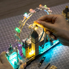 Brickshining model lighting accessory for 21034 elevates LEGO displays with a gentle glow.