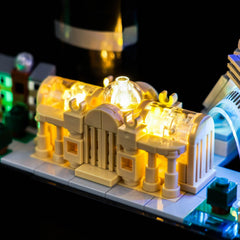 Brickshining LED kit for Paris Skyline—battery connection close-up for flexible power.