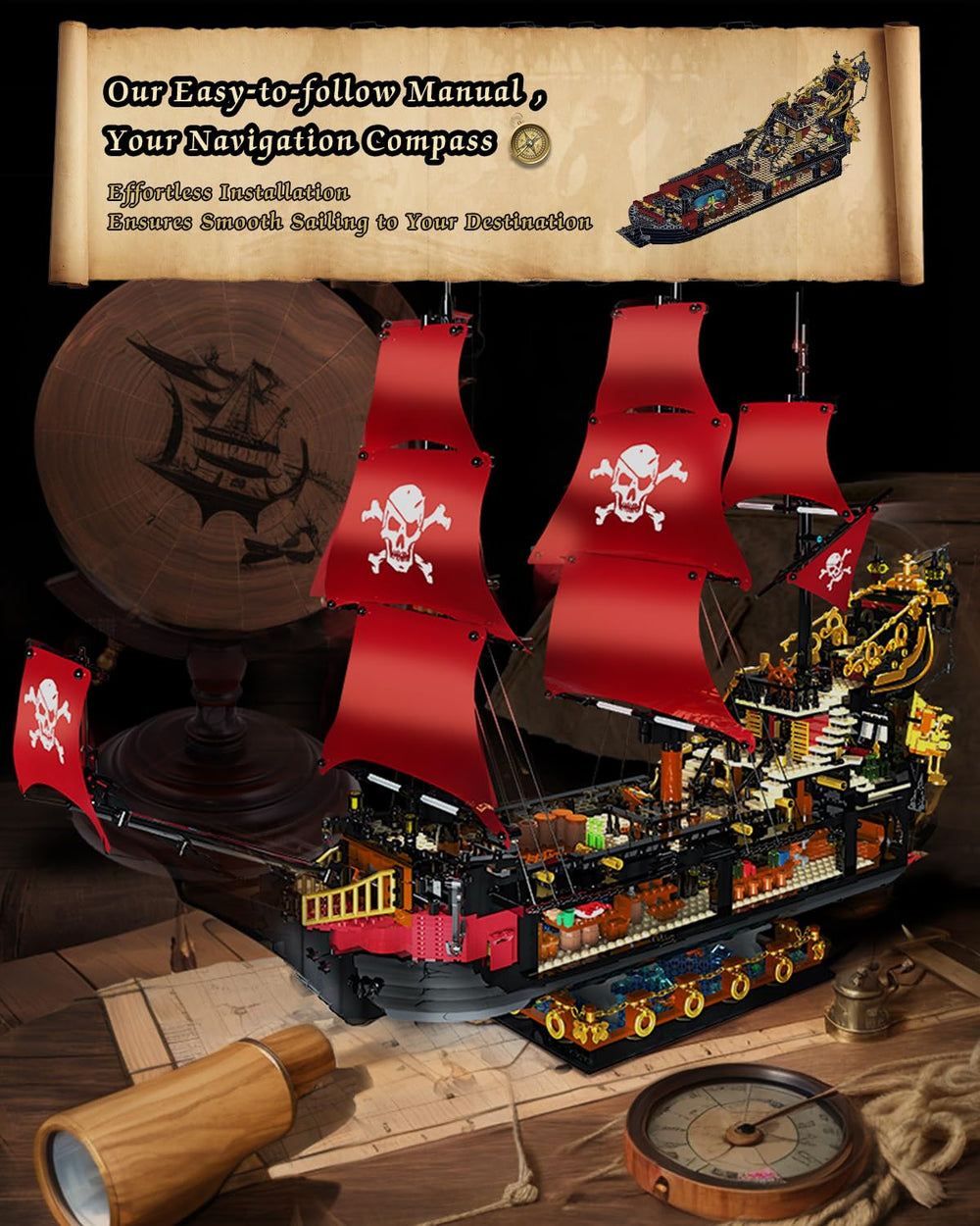 BrickTribe Captain's cabin interior to spark immersive storytelling