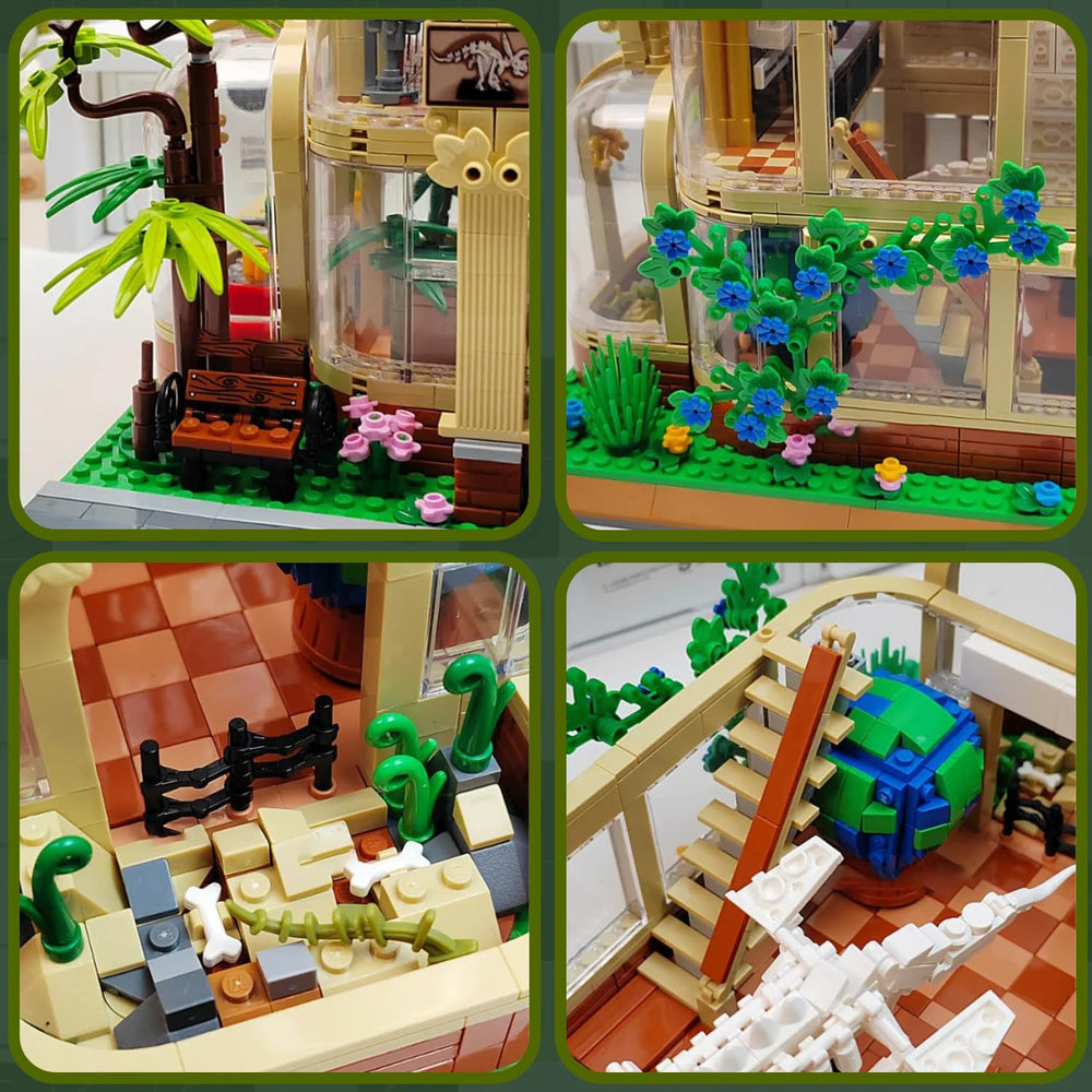 BrickTribe dinosaur skeleton model pairs with other scenes for creativity
