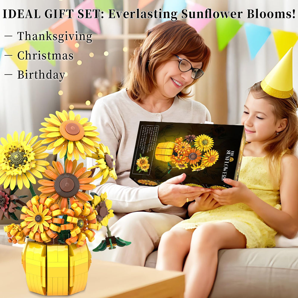 BrickTribe Van Gogh Sunflowers – vibrant 1:1 blooms brighten any room.