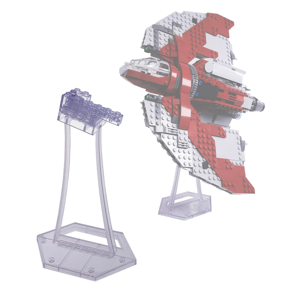 BrickVisions display stand; easy assembly for LEGO 75362 Ahsoka shuttle.
