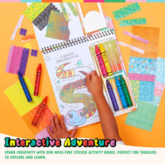 Bright Stripes eight-pack chunky crayons for easy grip and vivid coloring