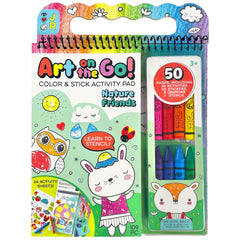 Bright Stripes Nature Theme Travel Kit crayons for mess-free coloring on the go
