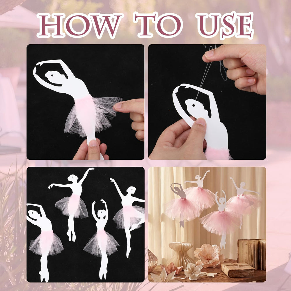 BrightRow ballerina ornaments enhance photos and backdrop setups at parties