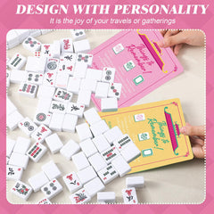BrightRow mahjong shuffler pink pastel adds color while shuffling tiles.