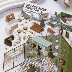 BRINTRUNG 4D house sticker bookstore scene 2 invites kids and adults to create.