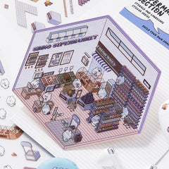 BRINTRUNG 4D house sticker living room scene 2 stimulates imaginative play.